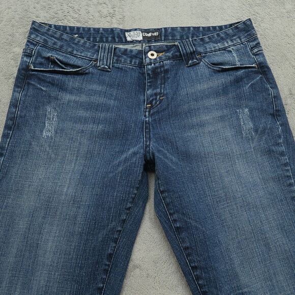 Guess Jeans Women's Size 31 Mid-Rise Comfort Bootcut Denim 31" Inseam Distressed - Picture 12 of 16